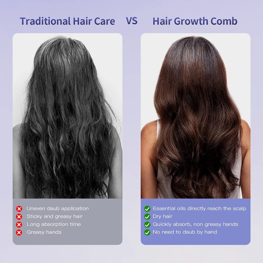 Nolya™ Hair Growth Brush With Red Light & Oil Mist